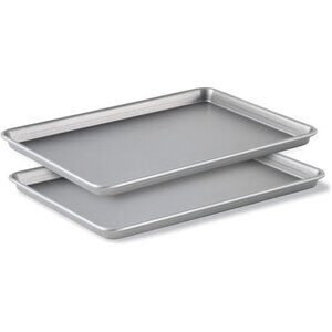 Premium Nonstick Baking Pans Set of 2, 12 x 17 inch, Silverware, Heavy Gauge